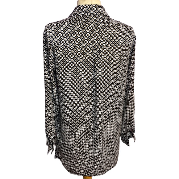 Geometric Black Printed Top - Picture 3 of 5